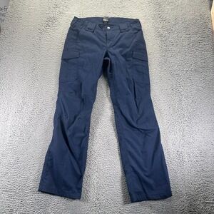 CQR Pant Womens 6 Blue Ripstop Cotton Cargo Straight Tactical Utility Workwear